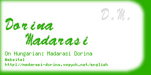 dorina madarasi business card